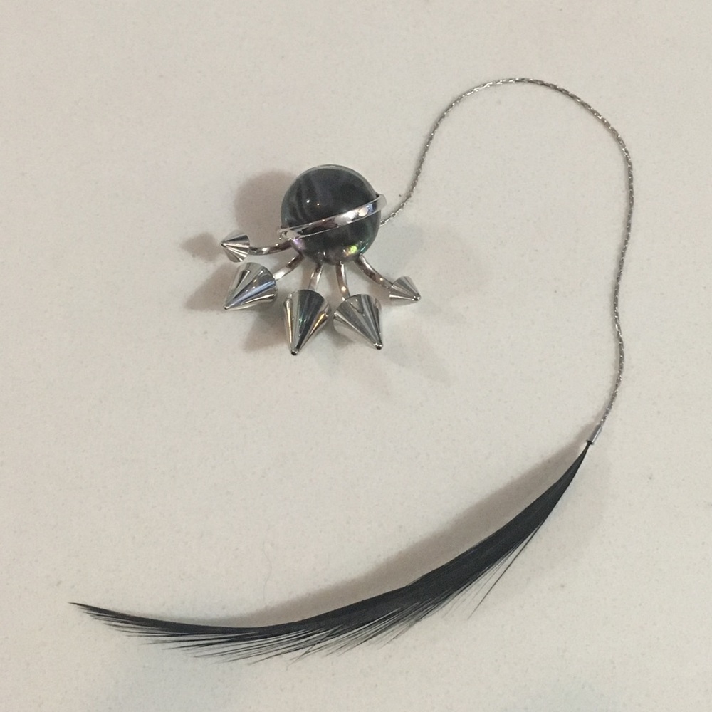 Fendi Spiked Earring w/Mother of Pearl